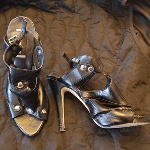 Black gladiator heel